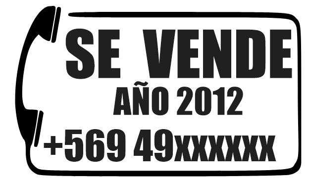 Letrero en vinilo Se vende